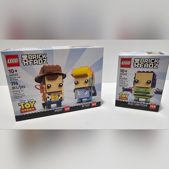 Lego Brickheadz Bundle 40553 Woody and Bo Peep 40552 Buzz Lightyear - Picture 1 of 9